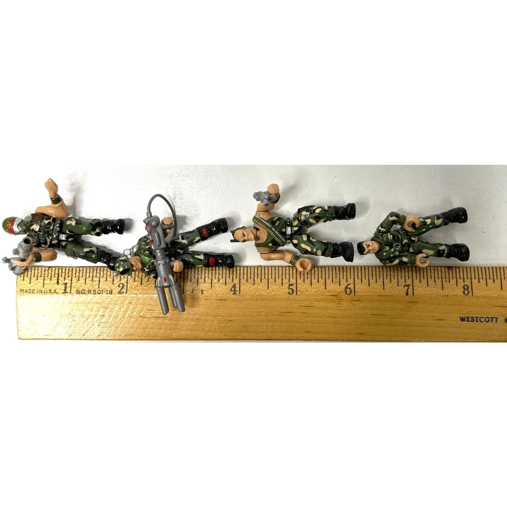 Chap Mei Military Soldiers Tactical Force 4 Men Figures w/ 3 Weapons Set